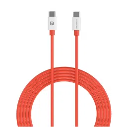 Portronics Konnect Dash Max 65W Type C to Type C Fast Charging PD Cable with 1M Length (Red) image 1