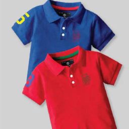 Codez Boys Blue & Red Solid Polo T-shirt-image-23