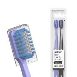 Perfora Pack Of 2 Lavender Coloured & Black Ultra Soft Bristles Toothbrush-37