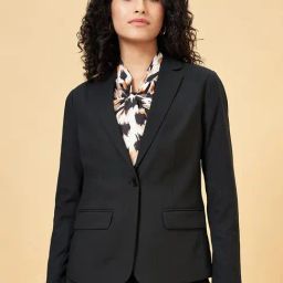 Annabelle By Pantaloons Black Polyester Regular Fit Casual Jackets-picture-21