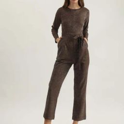 Centrestage Brown Printed Jumpsuit-image-61