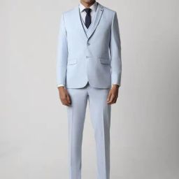 Van Heusen Blue Slim Fit Four Piece Suit-image-60