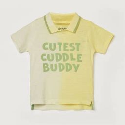 Juniors By Lifestyle Boys Yellow Cotton Printed T-shirt-image-58