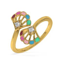 Kisna Diamond & Gold Jewellery Fandom 18k (750) Diamond & Gold Ring For Women-picture-17
