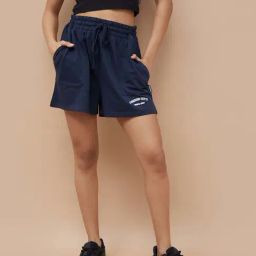 Kappa Blue Cotton Regular Fit Printed Shorts-image-60