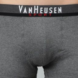 Van Heusen Sport Regular Fit Plush Back Elasticized Waistband Double Layer Gusset Solid Trunks image 4