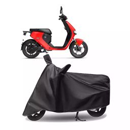Auto Pearl Polyester Two Wheeler Cover for Vmoto Soco Super Soco Cumini (Grey)-image-79