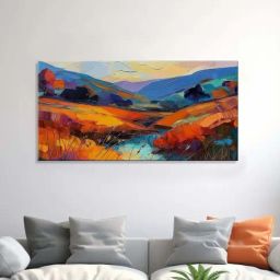 999Store Multicolor Canvas Vibrant Abstract Landscape Painting-picture-12