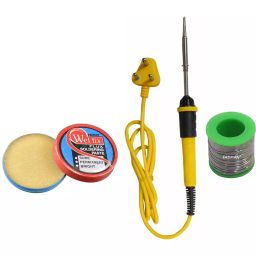 Fadman 3 In 1 Soldering Iron Kit Copper, Iron & Nickle Corded 25 W Yellow+Black with Solder Wire-5