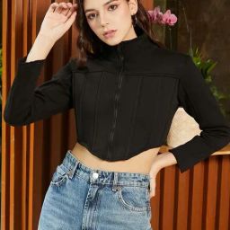 Campus Sutra Black Regular Fit Sweatshirt-picture-22