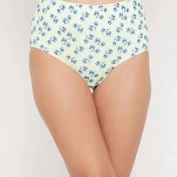 Clovia Yellow Floral Print Hipster Panty-image-29