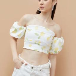 Ginger By Lifestyle White Regular Fit Printed Crop Top-picture-18