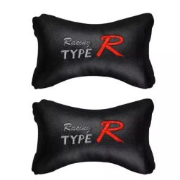 AllExtreme EXCHNP2 2 Pcs PU Leather Car Head & Neck Rest Pillow Cushion with Adjustable Straps Set-45