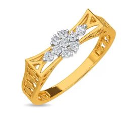 Kisna Diamond & Gold Jewellery Takara 14k (585) Diamond & Gold Ring For Women-picture-10