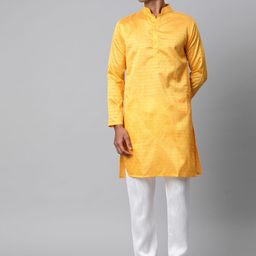 MENGARY Men Yellow Floral Kurta with Pyjamas-picture-41