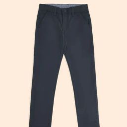 Pantaloons Junior Navy Cotton Regular Fit Trousers-image-14