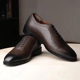 Louis Stitch Men's Brunette Brown Oxford Shoes-image-91