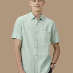 Cavallo By Linen Club Green Linen Contemporary Fit Shirt-picture-23