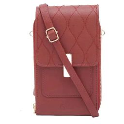 Globus Maroon Solid Medium Sling Handbag-14
