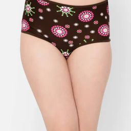 Clovia Brown Printed Hipster Panty-image-43
