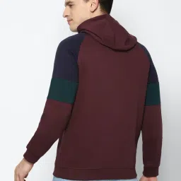 Allen Solly Multi Regular Fit Colour Block Hooded SweatShirt image 2