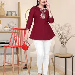 VAAZI CREATOR Women Embroidered Ethnic Tunic-image-38