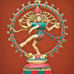 Ekaa Handicrafts Lord Natraj idol Brass Dancing Shiva Statue with Stonework-picture-11