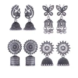 Sangria Silver-Plated Alloy Earrings-12