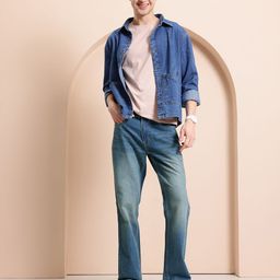 Mast & Harbour Men Bootcut Frayed Hem Jeans image 4