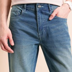 Mast & Harbour Men Bootcut Frayed Hem Jeans image 3