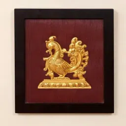 Ekaa Handicrafts Gold Brass Annapakshi Bird Wall Decor-picture-2