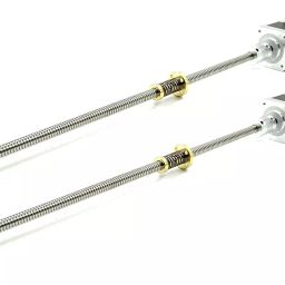 Invento Nema 17 4.2 Kg-cm Stepper Motor + Flexible coupling with 100mm (0.1mtr) T8 TR8 8mm Lead Screw square thread with Anti-backlash Brass Nut CNC Robotics DIY Projects 3D Printer ISC 1688-1-5