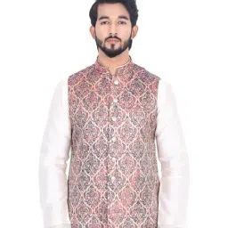 Manyavar Multicolor Embroidered Ethnic Jacket-image-22
