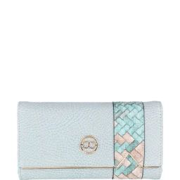 Gio Collection Light Blue Interlaced Tri-Fold Wallet-image-88