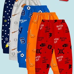 YK Boys Pack of 5 Multicolored Regular Fit Track Pants-picture-8