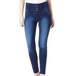Miss Chase Blue Cotton Skinny Fit Jeans-image-21