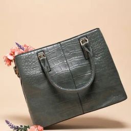 HauteSauce Green Textured Medium Handheld Handbag-43