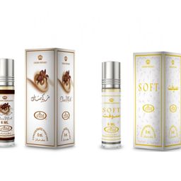 aim emporium AL, Rehab Chocolate Attar and Soft Attar Fresh, Oil 6ml Each, With Easy Apply image 1