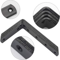 metalick Wall Bracket L Shape with Screws, (Set of 8) Wall Floating Shelf Bracket, Iron Shelf Brackets, Metal Shelf Bracket, Modern Shelf Bracket (6"x4"x1") image 3