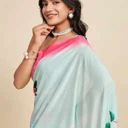 Moda Rapido Women Colourblocked Silk Blend Block Print Saree-picture-38