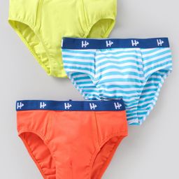 Honeyhap Premium Printed Briefs   Anti-Microbial Finish Pack of 3 - Blue Orange Green-image-21