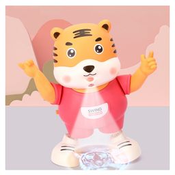 YAMAMA Dancing Tiger Robot With Light Music & Projection Figure Toy  Pink-24
