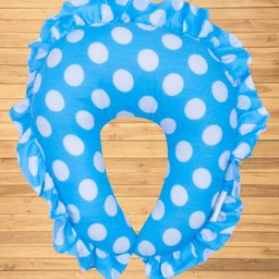 Mittenbooty U Shaped Neck Pillow in Dots Print - Blue-image-33