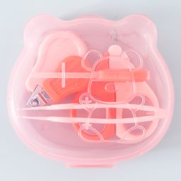 Teddy Bear Shaped 4 Piece Grooming Kit - Pink-26