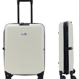 iCruze Foldable Cabin luggage,22'' inch , Polycarbonated material , 5 years warranty, Waterproof , TSA Approve lock , light weightSuitcase- Cream color-image-80