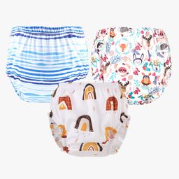 Chinmay Kids Baby Panty Boys and Girls Reusable Washable Printed Panty Pack of 3-image-98