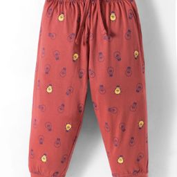 Taeko Single Jersey Knit Full Length Lounge Pants With Bulb Print - Rust Orange-picture-23