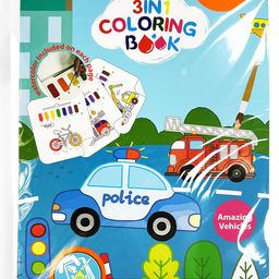 Y-Plus Colouring ToddlersBook 3 In 1 Amazing Vehicles - English-18