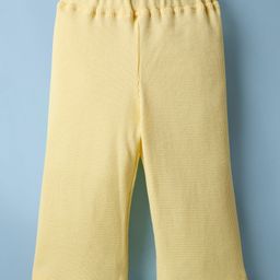 Little Kangaroos Cotton Knit Full Length Solid Color Leggings - Yellow-picture-30