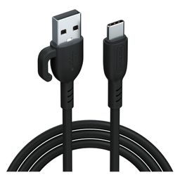 Portronics Konnect Core 3 USB-A to Type C Fast Charging Cable for Smartphones,Tablets, Speakers, Laptops & Other Type C Devices, Inbuilt Cable Management Hook,3.0A Max Output,Fast Data Sync(Black)-98